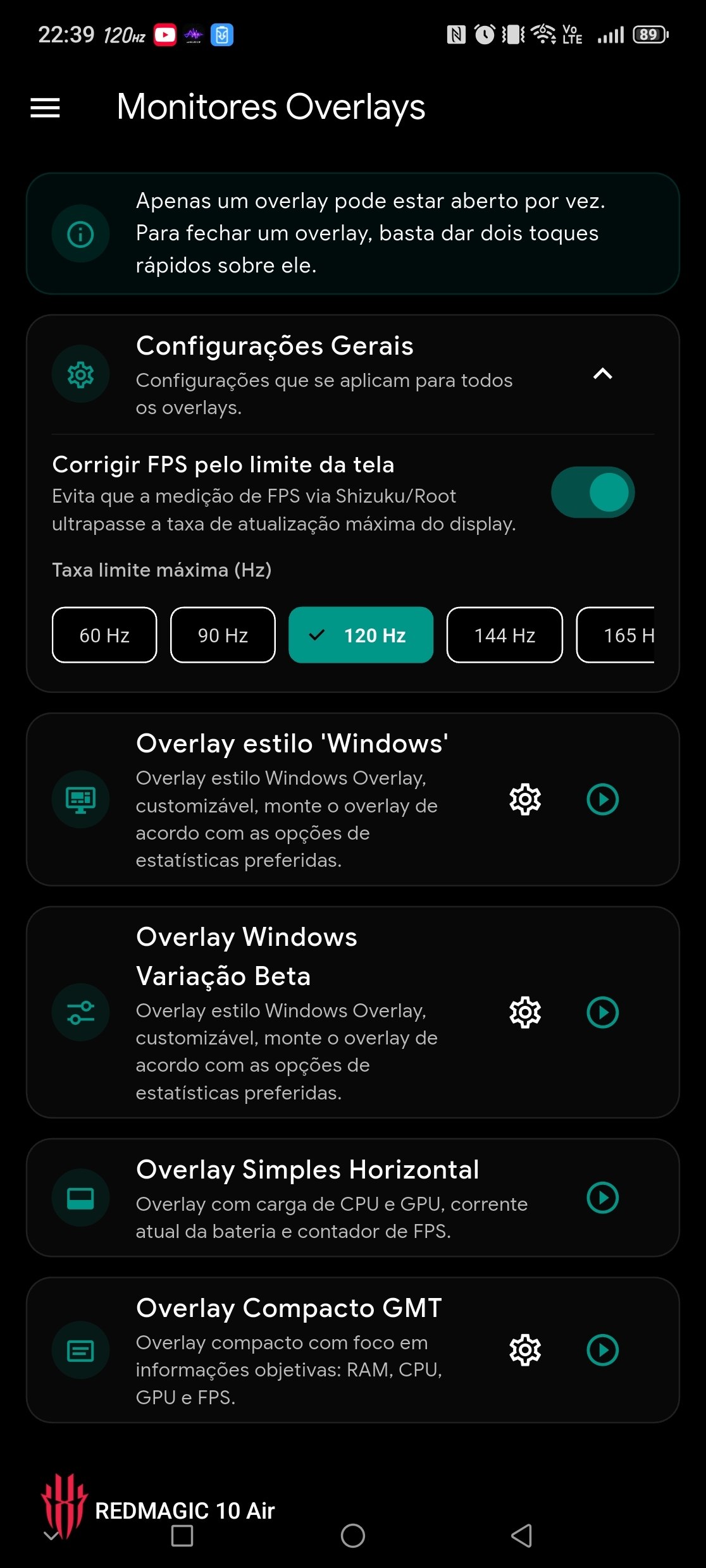 Captura de tela do Gamer Tool